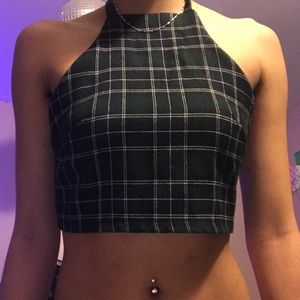 Purrr Melrose Dark Green Halter Top
